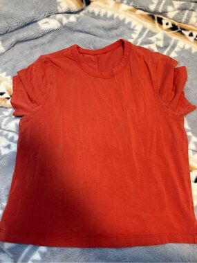 lululemon athletica orange Crop Top